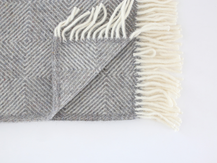 【正規取扱店】ウールコーム付き KLIPPAN クリッパン リサイクルウール スロー グースアイ (SIZE:130cm×200cm /グレー)KP217701 i-30409 | KLIPPAN | 04