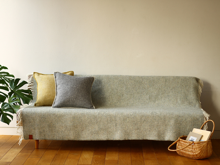 【正規取扱店】ウールコーム付き KLIPPAN クリッパン リサイクルウール スロー グースアイ (SIZE:130cm×200cm /グレー)KP217701 i-30409 | KLIPPAN | 06