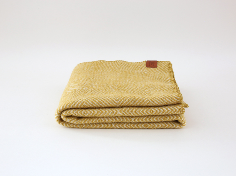 【正規取扱店】KLIPPAN クリッパン リサイクルウール ハーフスロー グースアイ (SIZE:90cm×130cm /イエロー)KP231704 i-33143 | KLIPPAN | 02