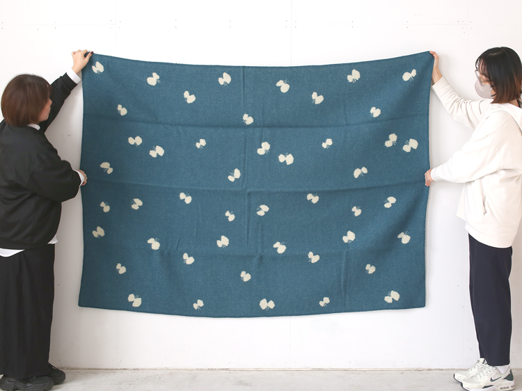 【正規取扱店】KLIPPAN クリッパン ウールシングルブランケット CHOUCHO(SIZE:130cm×180cm ブルーグリーン) KP893070 i-33146 | KLIPPAN | 07
