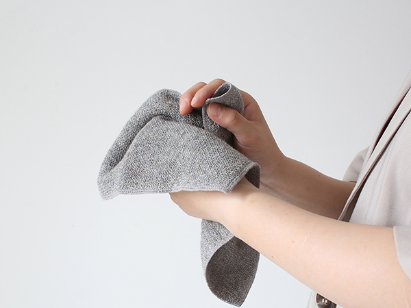 【kontex】Lana（ラーナ）ハンカチ 24×24 グレー 今治タオル 33291 | kontex | 05