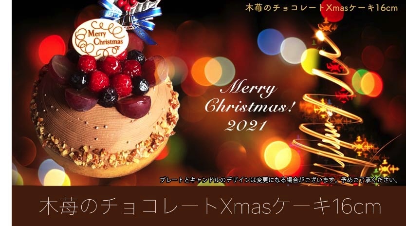 2021年 木苺のチョコレートクリスマスケーキ