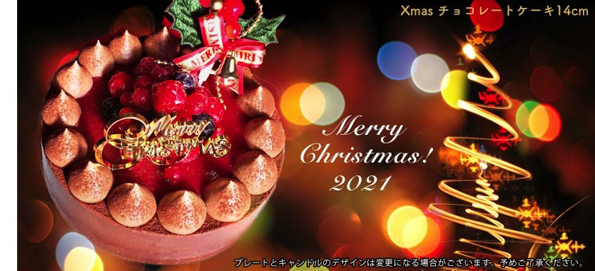 2021 Xmas クリスマス チョコレートケーキ with Crimson berry