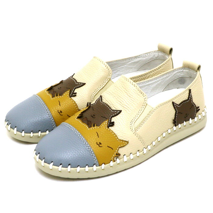 送料無料 スリッポン スニーカー 靴 レディース estacion 本革 えすた