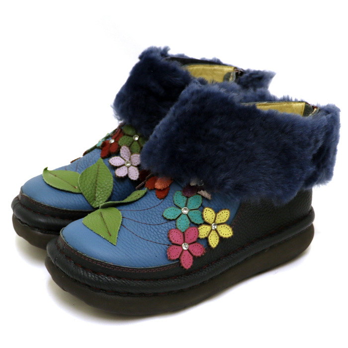 Estacion　エスタシオン　レザー　花　ブーツ　　ミドルブーツ　靴　フラワー 楽天市場】【送料無料】Estacion〜エスタシオン〜・フラワー