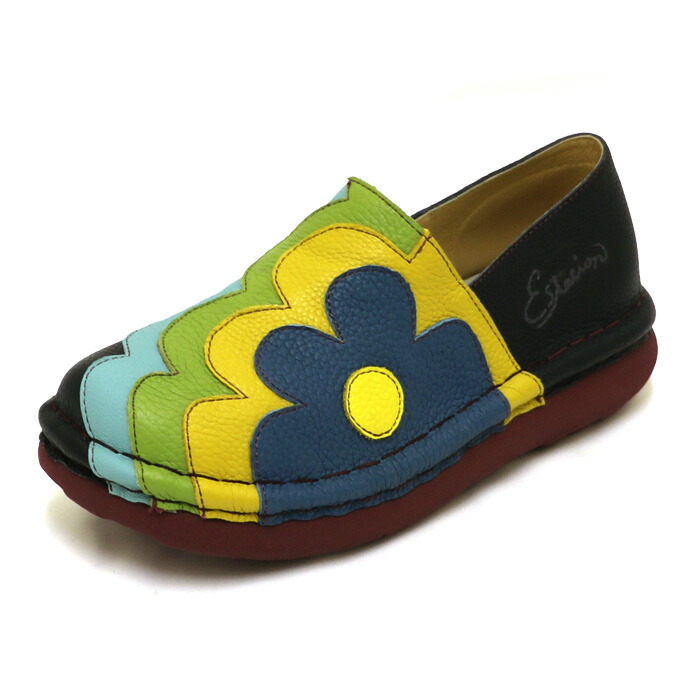 送料無料 スリッポン スニーカー 靴 レディース estacion 本革 えすた