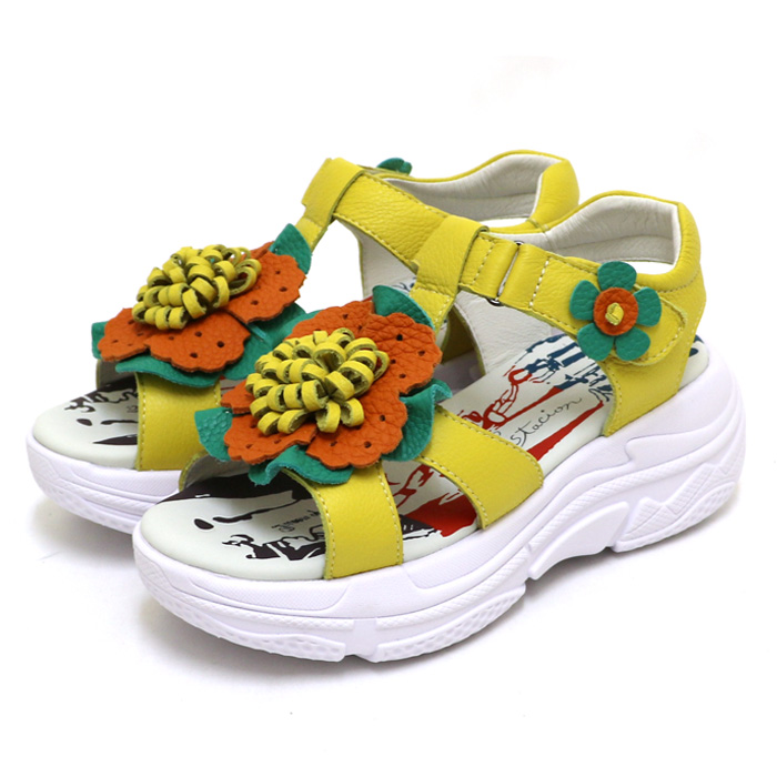 送料無料 サンダル エスタシオン 靴 本革 レディース estacion レザー