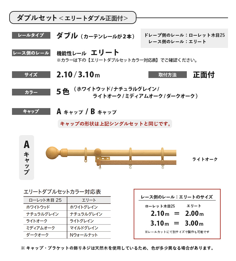 【もえか２点セット】 楽天市場】カーテンレール ダブル エリートカバートップ2 M