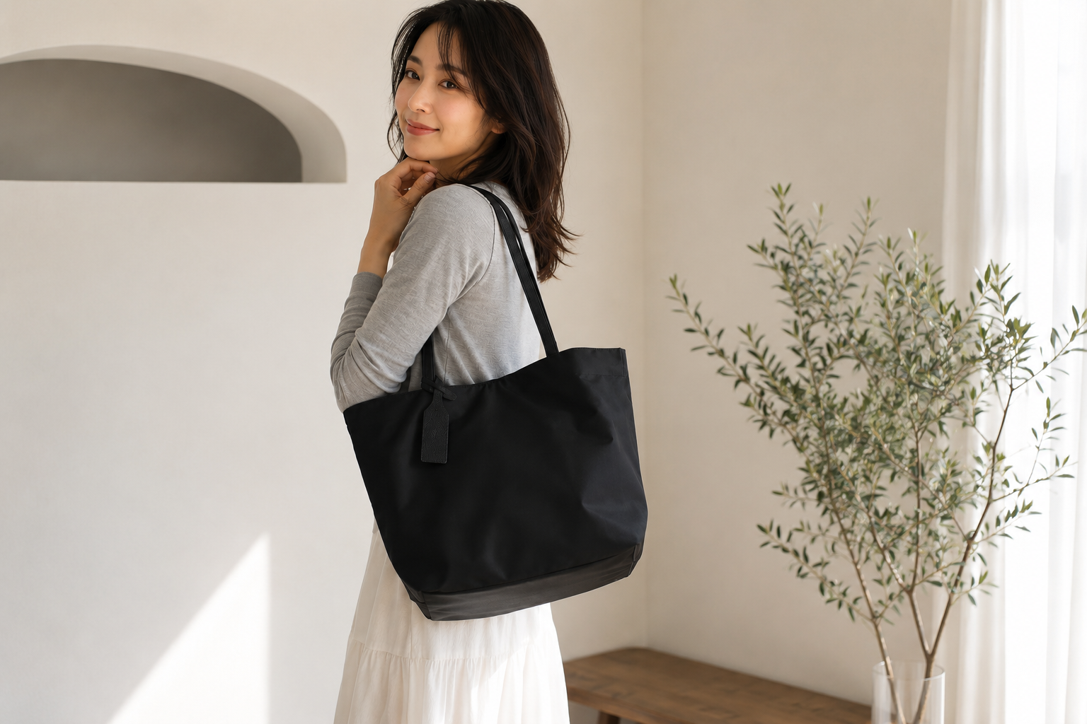 名入れ無料】高密度ナイロン Tuttiグランデトート｜軽量260g・A4対応