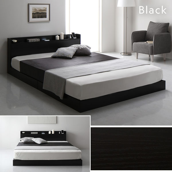 ベッド シングル ベッドフレームのみ ストーングレー 宮付 すのこ