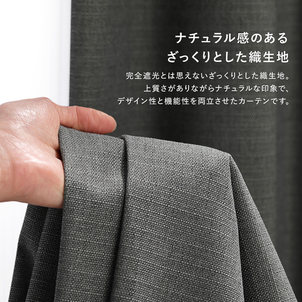国産 1級遮光 ドレープカーテン 単品 幅100×丈225cm 2枚入 ダーク