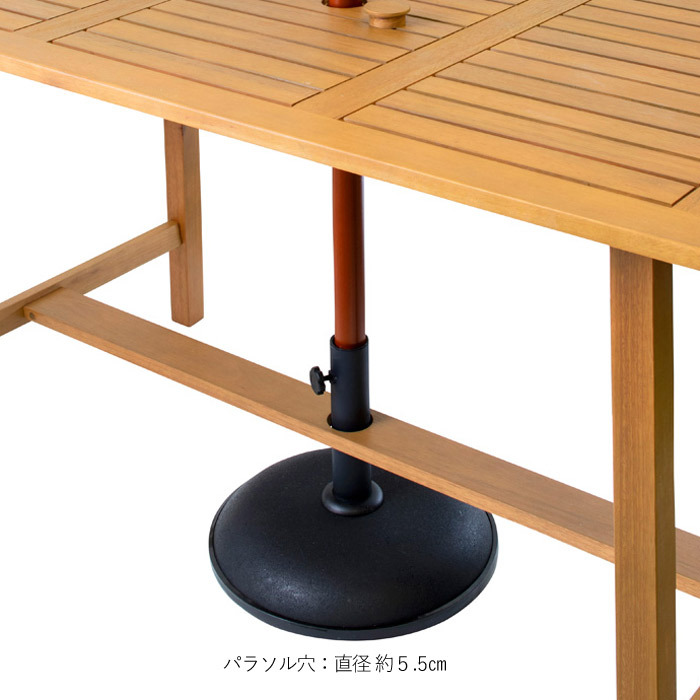 ガーデンテーブル ユーカリ材 木製 ダイニングテーブル ガーデン家具 ガーデンファニチャー 組立品 ガーデニングテーブル 屋外 庭