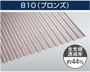 波板 ポリカ ナミイタ 鉄板小波（32波） 8尺 2420×655mm ブロンズ（810） 茶 10枚セット JIS規格品 タキロン 屋根材