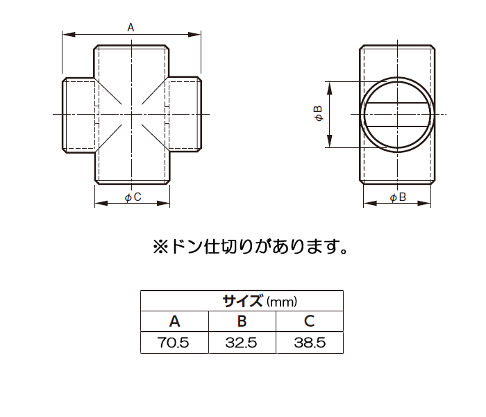 物干し パイプ ジョイント 手すり ハンガー インテリア クローゼット 押入れ 便利 レール ステンレス クロームメッキ クロス 十字型ジョイント 32