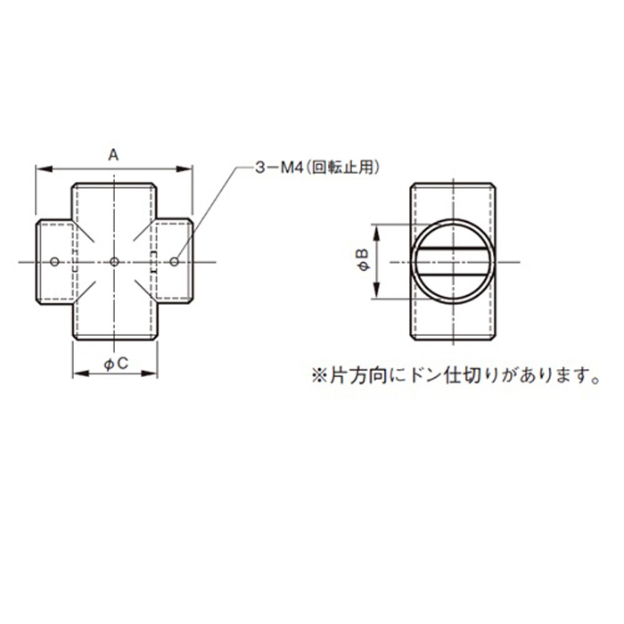 物干し パイプ ジョイント 手すり ハンガー インテリア クローゼット 押入れ 便利 レール ステンレス クロームメッキ クロス 十字型ジョイント回転止 32