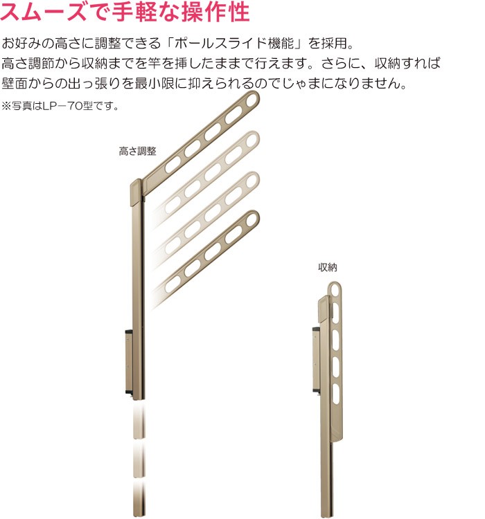 川口技研 ホスクリーン ベランダ 物干し 金物 金具 可動式 物干し 屋外 窓壁用物干し 物干金物 物干し掛け 川口技研 窓壁用