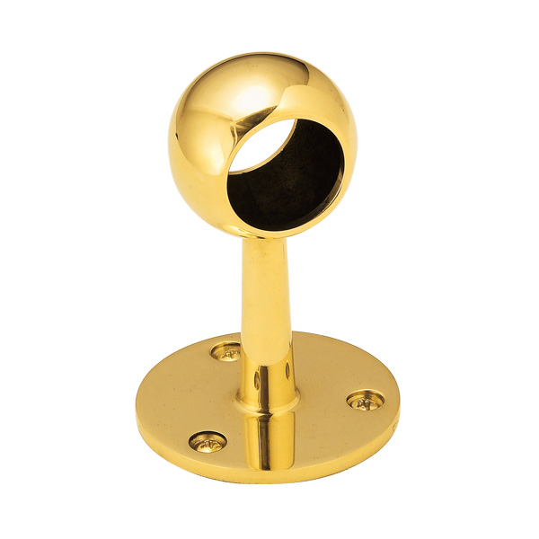 バムンの真鍮像 パイプ 真鍮 パイプジョイント 横受 ブラケット 球状 幅57×高さ