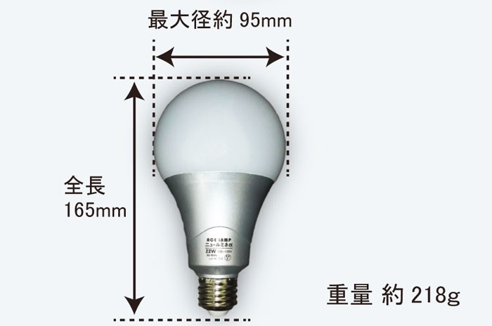 投光器 電球 交換 led 100v ニュールミネ アルファ 22W 屋内用 超高