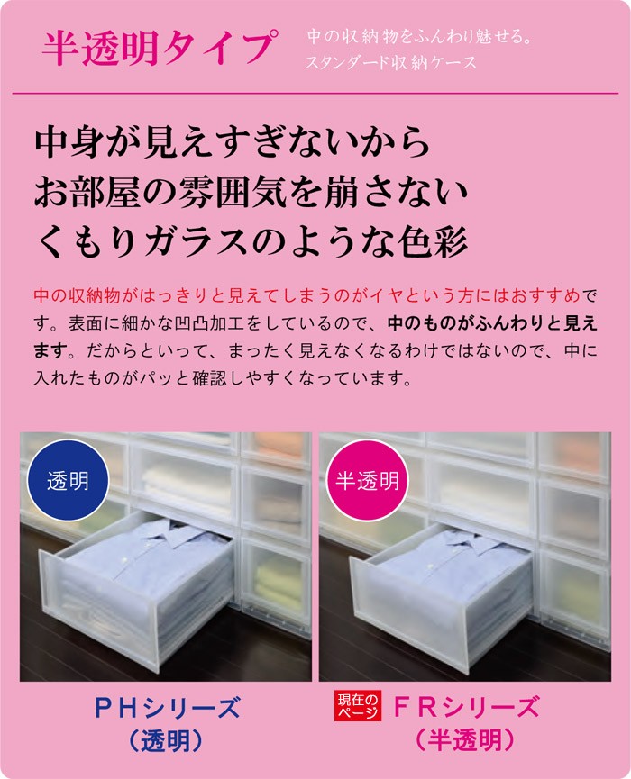 収納 収納ボックス 収納ケース プラスト 半透明 4段 引き出し 幅51×高 