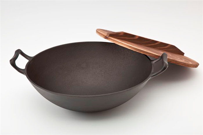 中華鍋 南部鉄器 南部鉄 鋳鉄 直径30.0×高さ12.5cm（取手含む） 重量約