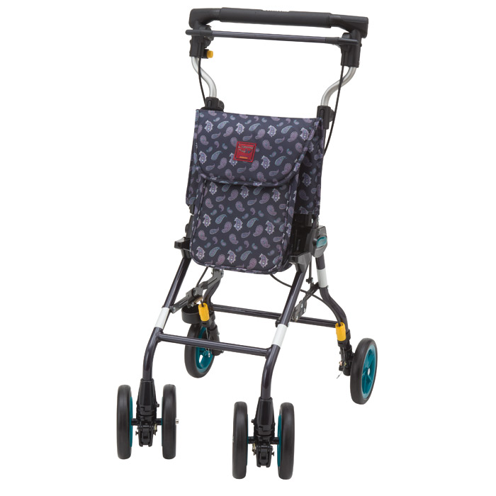 ライトステップタイニーW nouveau(ヌーボー) ペイズリーネイビー 象印ベビー 押し車 シルバーカー 軽量 高齢者 敬老の日 贈り物