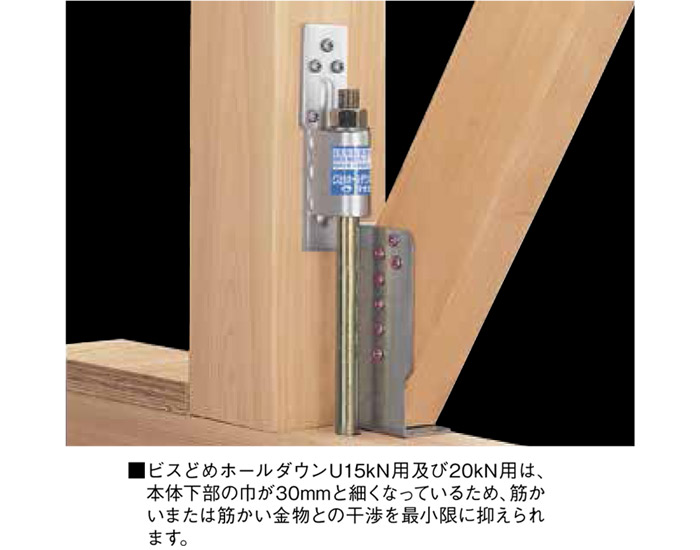 オメガー ビスどめホールダウンU 20kN用 AF4146 30個単位 平