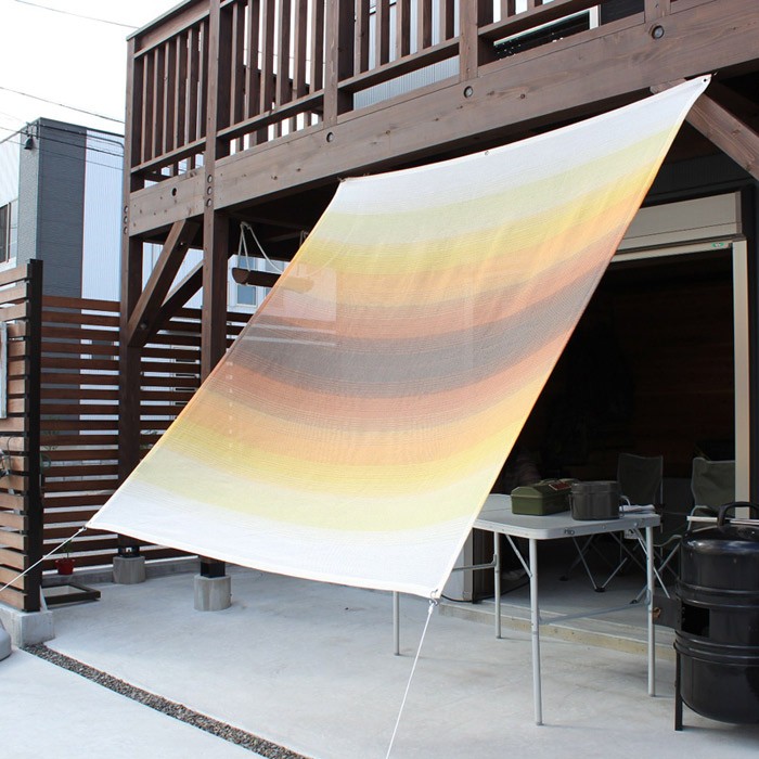 ichiori shade 195×200cm 庭サンシェード 日よけ サンシェード イチオリシェード 3ボーダー -ichiori