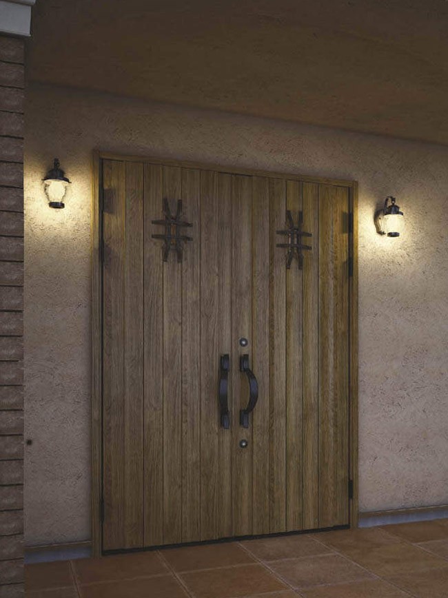 玄関照明 玄関 照明 LED 門柱灯 門灯 外灯 屋外 AUE647094/AUE647096 人感センサー付 タイマー付ON-OFFタイプ 電球色 白熱灯40W相当