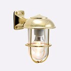 玄関 照明 LED 門柱灯 門灯 外灯 屋外 照明 マリンライト BR5000 CL LE クリアガラス レトロ ブラケット 照明器具 おしゃれ E26 電球型LED 5W