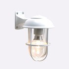 玄関 照明 LED 門柱灯 門灯 外灯 屋外 照明 マリンライト BR5000 CL LE クリアガラス レトロ ブラケット 照明器具 おしゃれ E26 電球型LED 5W