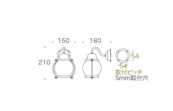玄関照明 玄関 照明 LED 門柱灯 門灯 外灯 屋外 マリンライト BR1700 AN CL LE クリアガラス レトロ ブラケット 照明器具 おしゃれ