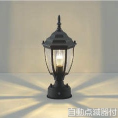 玄関 照明 門柱灯 門灯 LED付 白熱球40W相当 自動点滅器付 防雨型 高さ