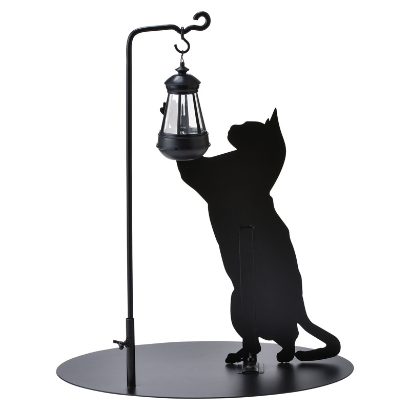 黒猫　ライト ソーラーライト 屋外 防雨仕様 誘導灯 LED ガーデンライト 光