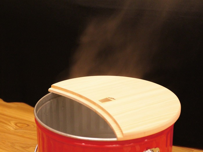 フットバス 足浴器 OBAKETSU オバケツ 足湯 バケツ アイボリー/赤