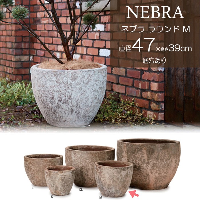 植木鉢 植木鉢 おしゃれ 陶器鉢 サネルマ19 底穴なし 径18cm 高さ19cm