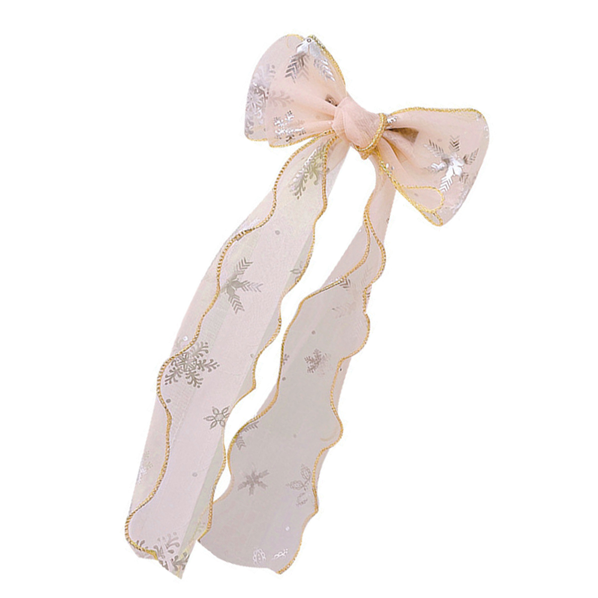 EsuonHappiness ヘアクリップ キッズ リボン ロング オーガンジー