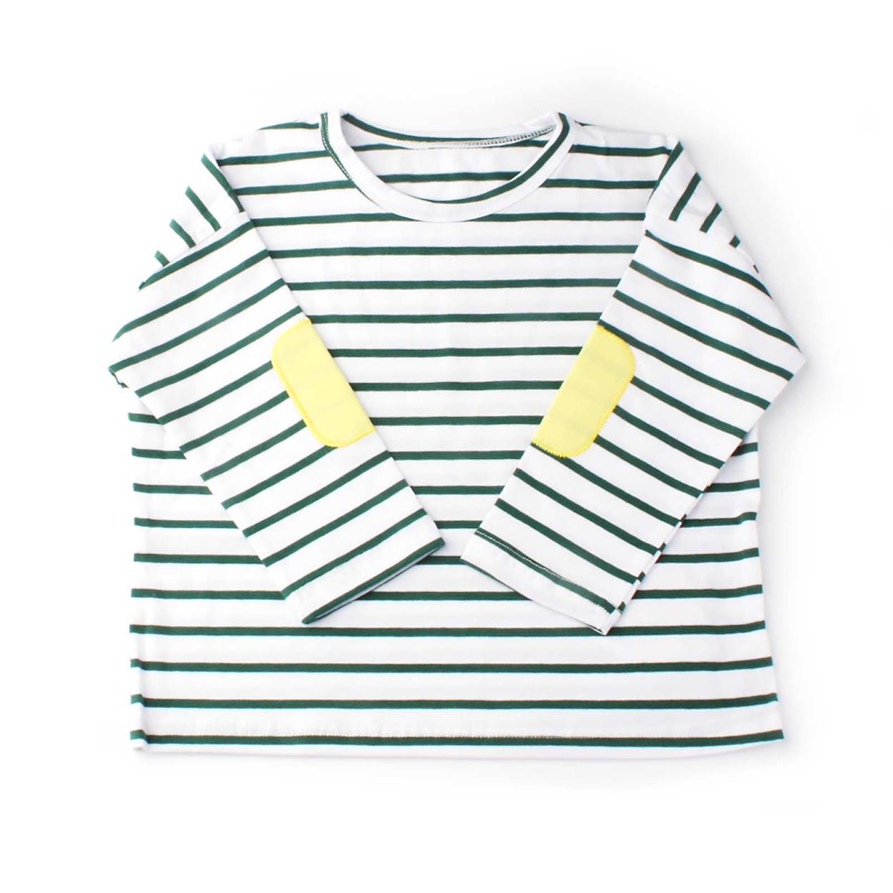 Santos Laguna ボーダー　キッズ　シャツ EsuonHappiness 長袖 キッズ ボーダー パッチ Tシャツ 子供 子供服 肘