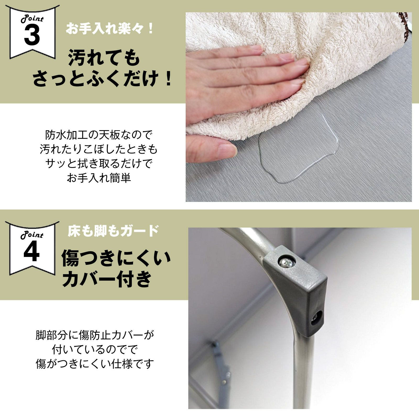 アウトドア テーブル ミニテーブル 折りたたみ 2つ折り 軽量