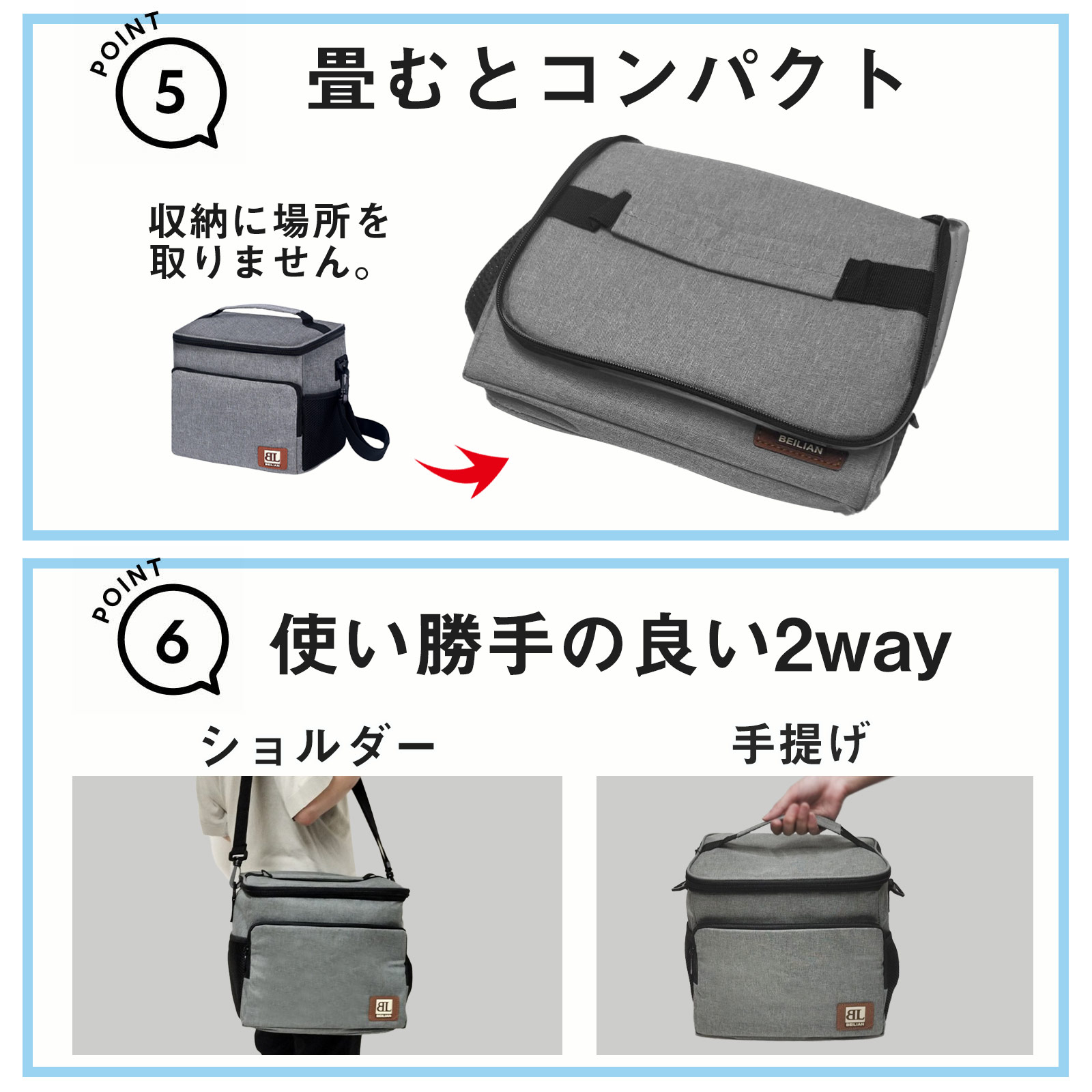 EsuonHappiness クーラーバッグ 保冷バッグ 肩掛け ショルダー