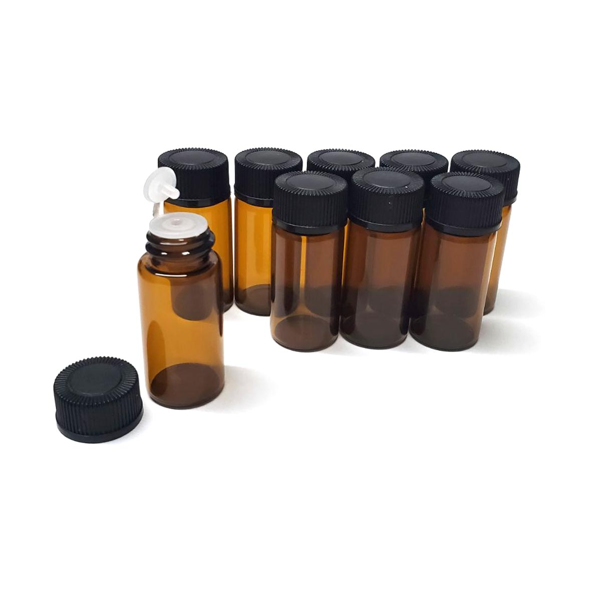 アロマオイル 香水 小分け 遮光瓶 9本セット 茶色 3サイズ 1ml 2ml 3ml