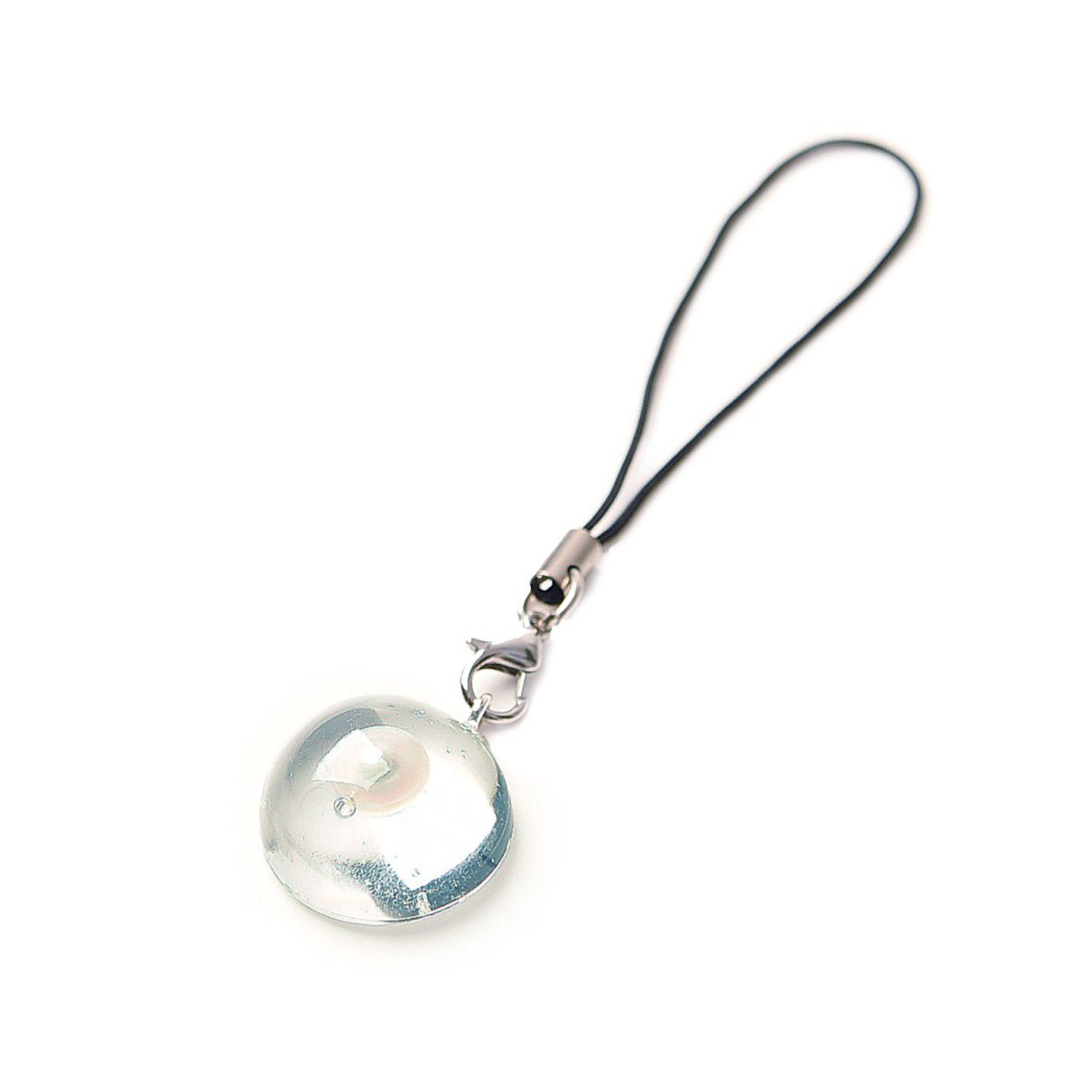 ストラップ アコヤ 真珠 藍染 開運 厄除け 子宝 お守り 携帯 根付 螺鈿