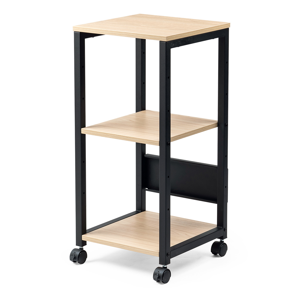 イーサプライ（e-supply） サイドテーブル キャスター 移動式 3段 収納