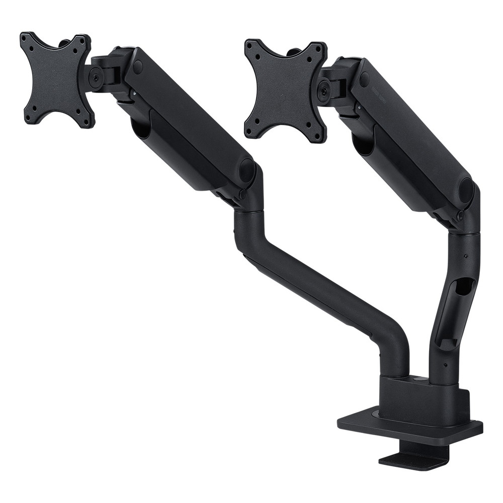 モニターアーム デュアル 2画面 薄型クランプ 32インチ対応 ガススプリング式 耐荷重1〜15kg EZ1-LACD009 | SANWA SUPPLY | 01