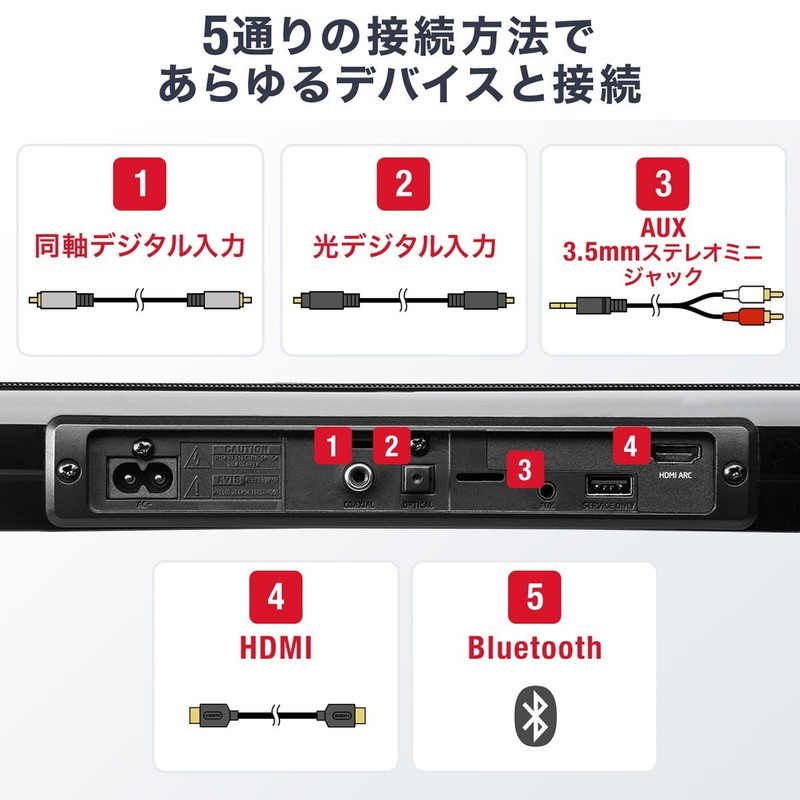 37 割引有名なブランド サウンドバースピーカー テレビ Bluetooth対応 Hdmi Arc入力対応 100w 光デジタル 3 5mm接続対応 高音質 薄型 Ez4 Sp084 パソコン周辺機器 スマホ タブレット パソコン Intercontactservices Com