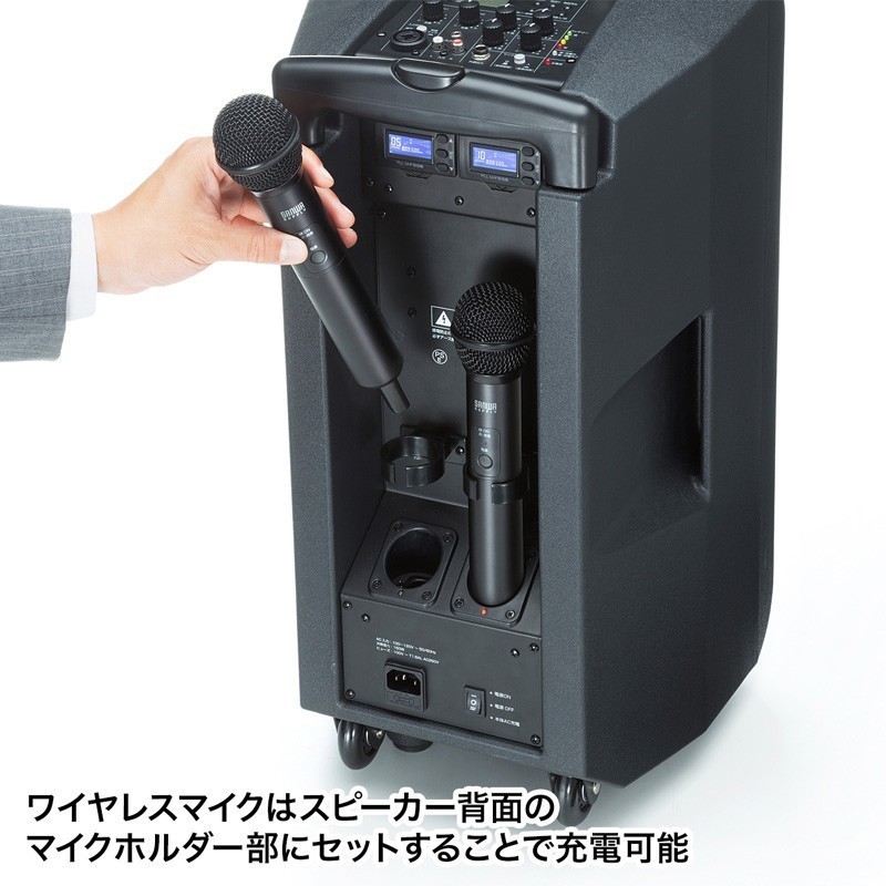 拡声器スピーカー 大型 ワイヤレスマイク付き 選挙 演説 講演 MM