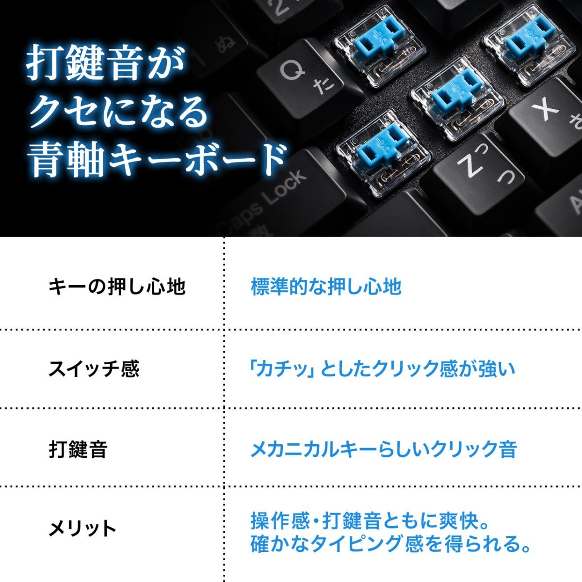 があり メカニカルキーボード Ez4 Skb056bl イーサプライ Paypayモール店 通販 Paypayモール 青軸