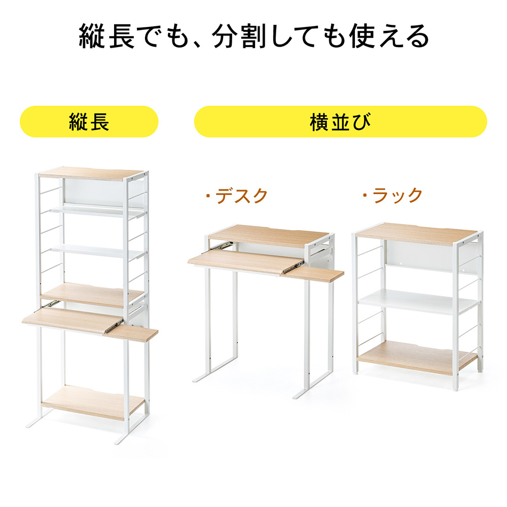 2WAYパソコンラック 分割使用可能 スリム 幅62cm 奥行き50cm スライダー 中棚 マウステーブル付き EZ1-DESKH069M :  ez1-deskh069m : イーサプライ ヤフー店 - 通販 - Yahoo!ショッピング