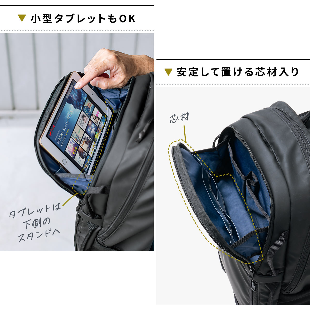 SANWA SUPPLY 前持ちビジネスリュック 日本製 耐水設計 スマホ SANWA SUPPLY 前持ちビジネスリュック 日本製 耐水設計 スマホ