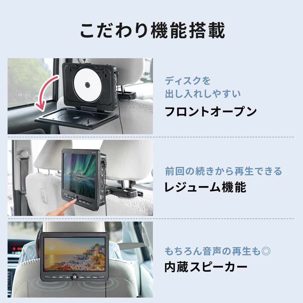 ヘッドレストモニター 後部座席 10.1インチ 親機/子機 2台セット