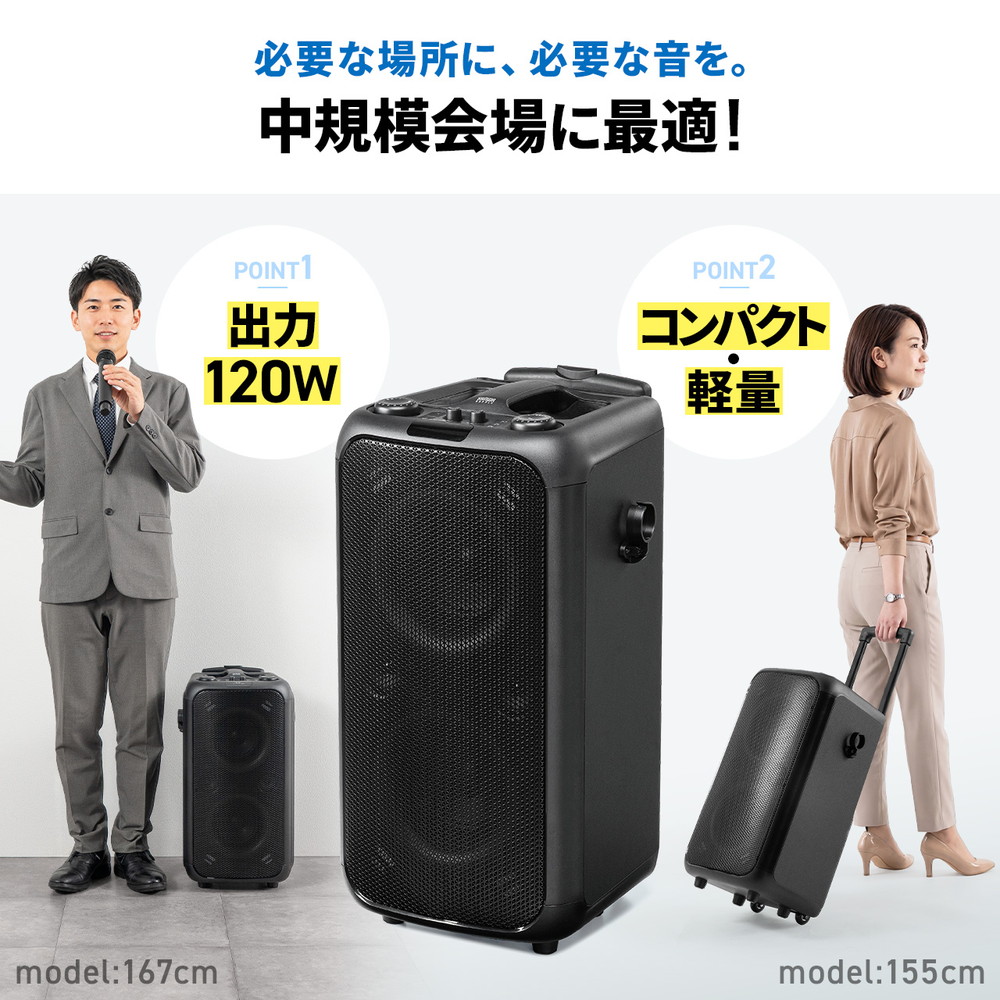 SANWA SUPPLY（サンワサプライ） イベントスピーカー 拡声器 マイク2本
